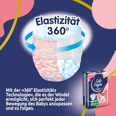 Safe Nights Girl, saugfähige Nachtwäsche für Mädchen von 8–16 Jahren (30–50 kg), 14er-Pack