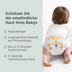 Kit & Kin Premium-Windeln, Größe 4 (9–14 kg), 128 Stück, pflanzlich und hypoallergen, zuverlässiger Auslaufschutz, vegan und frei von Tierversuchen