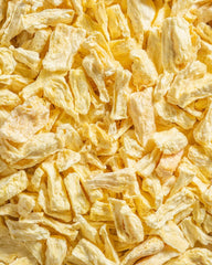 Ananas liofilizat BITS 100g bucăți mari pentru smoothie bowls, muesli, topping porridge - fructe liofilizate fără zahăr adăugat - ananas uscat - fructe de la NutriPur Produse deshidratate Naty Shop