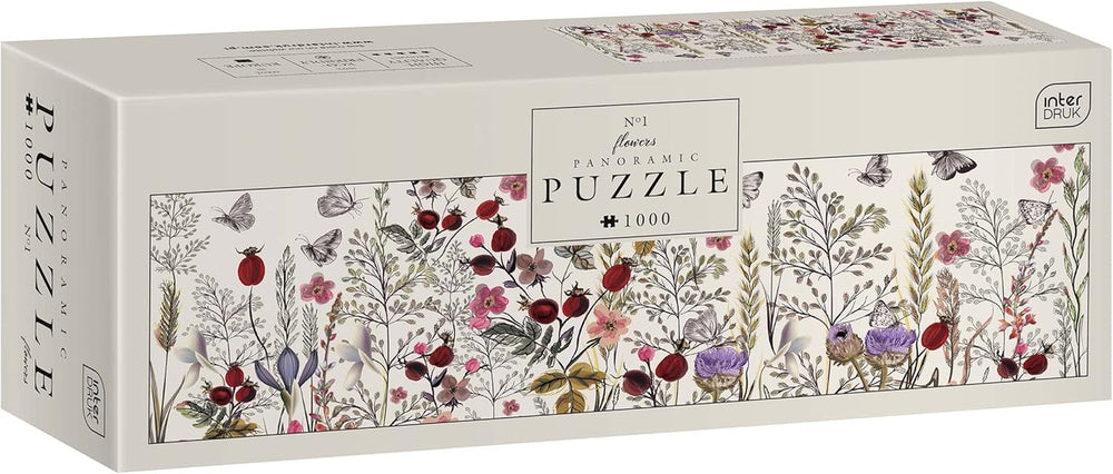 Blumen Nr. 1 - Panorama-Puzzle mit 1000 Teilen für Erwachsene Puzzle Naty Shop Blumen Nr. 1 1 Stk