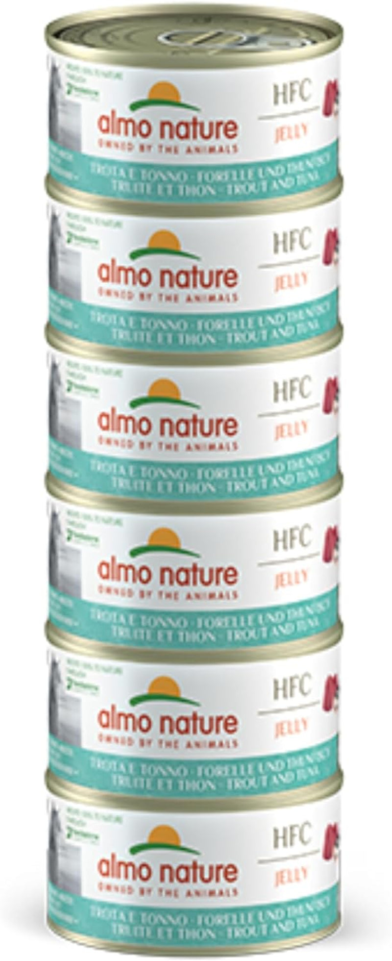 Almo Nature HFC Natural - Hrană umedă pentru pisici adulte - pui și ton - grad uman, fără gluten - 6 X 70G