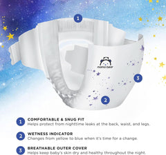 Wegwerfwindeln für Babys über Nacht, hypoallergen, Schutz in der Nacht, weiß Mutter und Kind Naty Shop