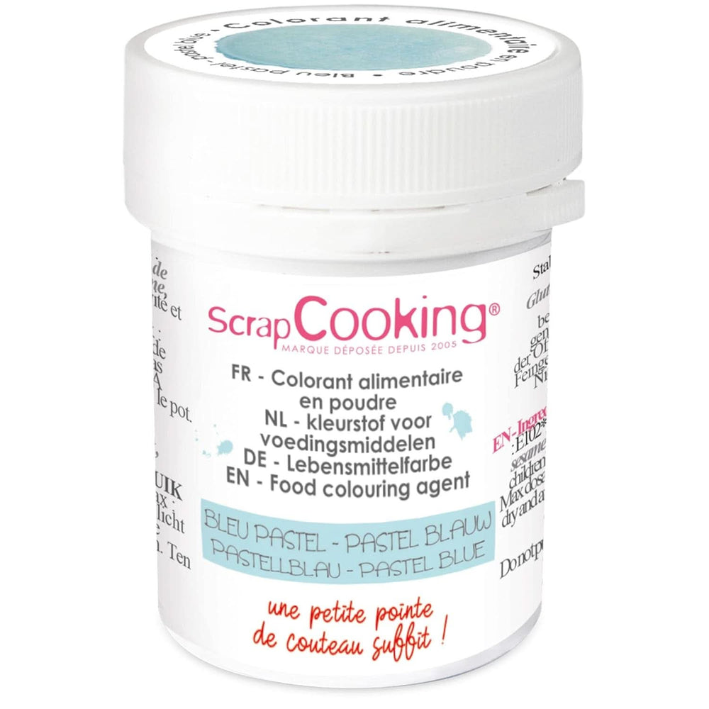 Scrapcooking, colorant alimentar pudră, albastru pastel, 5 grame Naty Shop