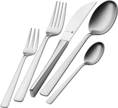 WMF Corvo Besteck Set 12 Personen, 66 Teilig, 60 Teile Mit Servierbesteck, Hohlheftmesser, Cromargan Protect Mattiert, Kratzbeständig, Spülmaschinenfest Kitchen Naty Shop