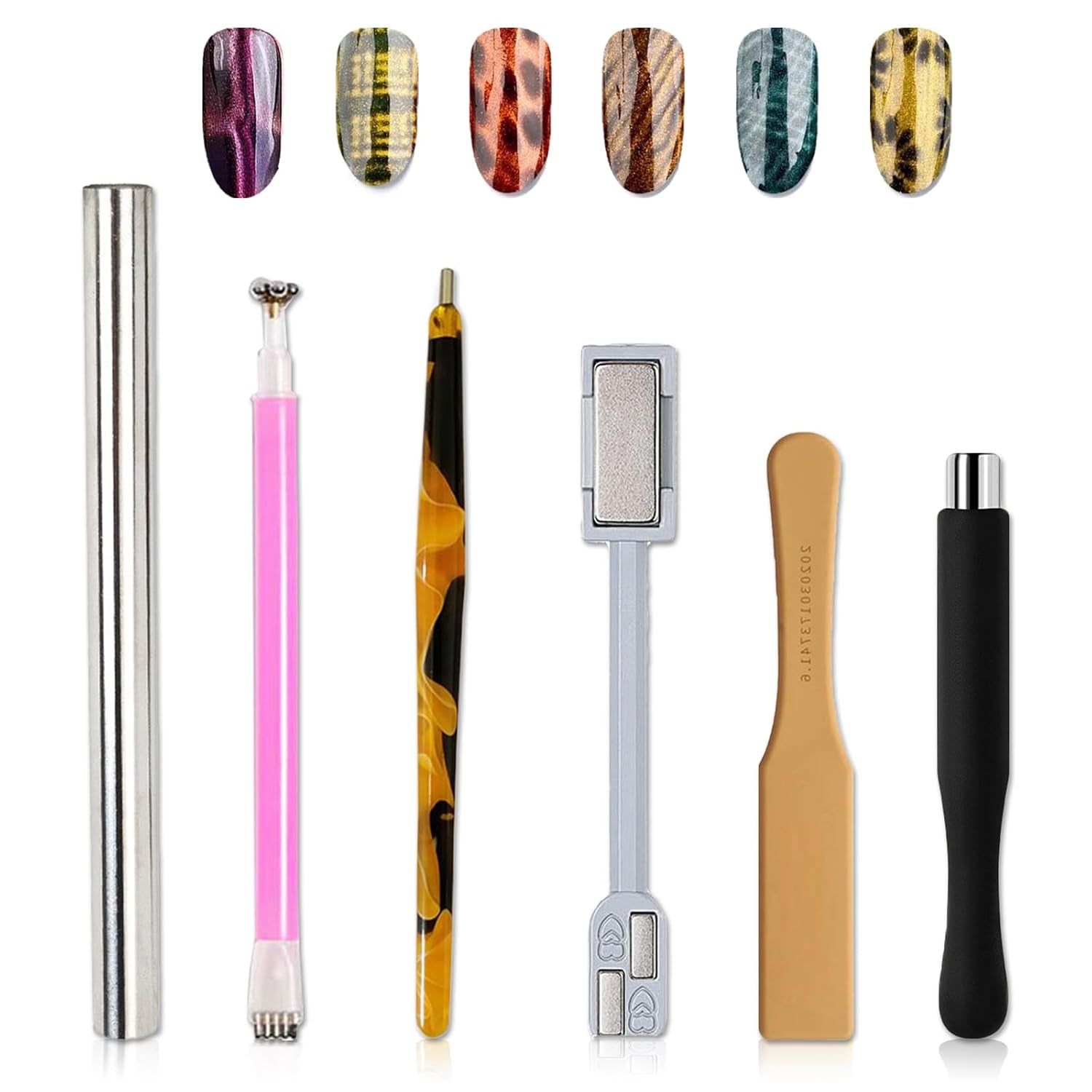 14 Stück Nail Art Werkzeug Magnetstift DIY Magic 3D Magnet Stick Set Verwendung Mit Cat Eye Gel Pulver Oder Nagellack - Magnetische Stift Katze Eye Pen Für Ideal Katzenaugen Magische Effekt