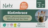 Naty BioEmbrace Babywindeln, Größe 3 (4–9 kg) | 100 % pflanzliche Materialien, sanft zur Haut | Atmungsaktive Weichheit, dermatologisch getestet, hervorragende Absorption | 100 Stk.