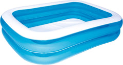 Bestway - Blue Deluxe rechteckiger aufblasbarer Pool, 211 x 132 x 46 cm, Blau/Weiß