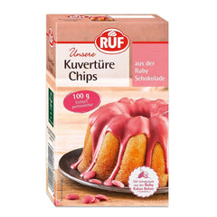 RUF Couverture Chips Ruby, 100 Gramm Glasuren und Dekor Naty Shop 100 Gramm Ruby