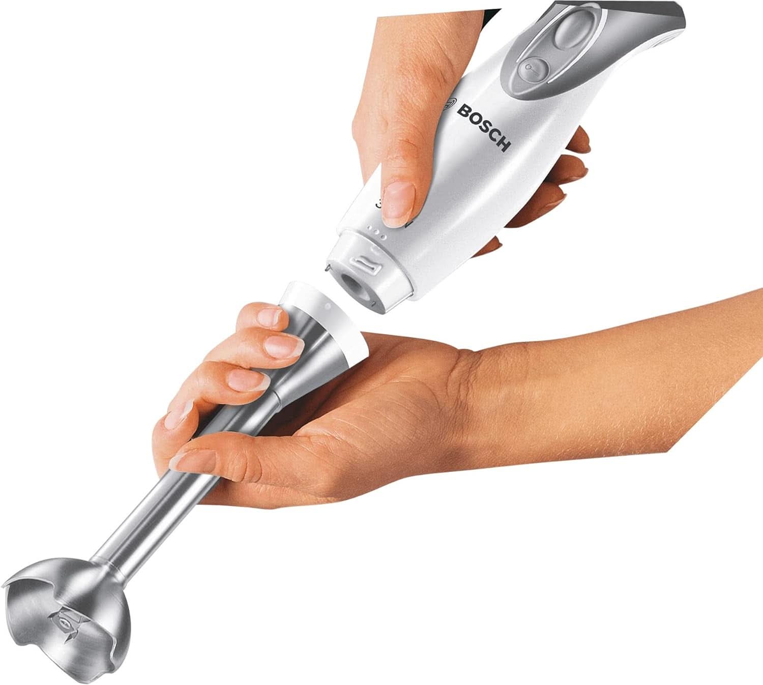 Haushaltsgeräte MSM6B500 Stabmixer, 350 W, Silber/Weiß Bucatarie Naty Shop