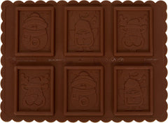 silikomart | CKC01 Formă de silicon pentru bomboane de ciocolată SNOWMAN SLIM, antiaderentă, 6 bomboane de ciocolată, pachet de 1 formă pentru bomboane, Easy Choc, 47 x 57 mm, h 5 mm, volum 33 ml, Fabricată în Italia