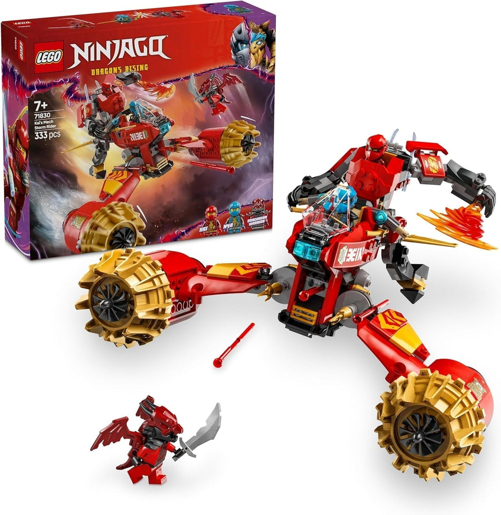 LEGO NINJAGO Kais Sturmreiter-Mech – fliegendes Motorradspielzeug mit 3 Minifiguren – Mech mit beweglichem Kopf, beweglichen Armen und Beinen – Bauspielzeug – Geschenk für Jungen und Mädchen ab 7 Jahren. 71830 Bausets. Besuchen Sie den LEGO-Store. Standardtitel