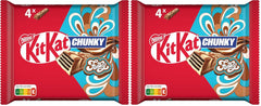 Nestlé Chunky Funky Crispy Wafer in Milchschokolade, Multipack, 2er-Pack (je 4 x 40 g)