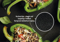 Woll Nowo Titanium Guss-Kasserolle Viereckig - Induktiv -, 28 X 28 Cm, 10 Cm Hoch, 6.0 Liter, Mit 2 Seitengriffen - Geeignet Für Alle Herdarten, Aluminium, Backofenfest, Schwarz Formen und Tabletts zum Backen Naty Shop