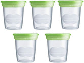 MAM Set mit 5 Behältern für Milch und Lebensmittel, aus Kunststoff, ohne Bpa und Bps. Zubehör Lebensmittel und Stillen Bebe Naty Shop