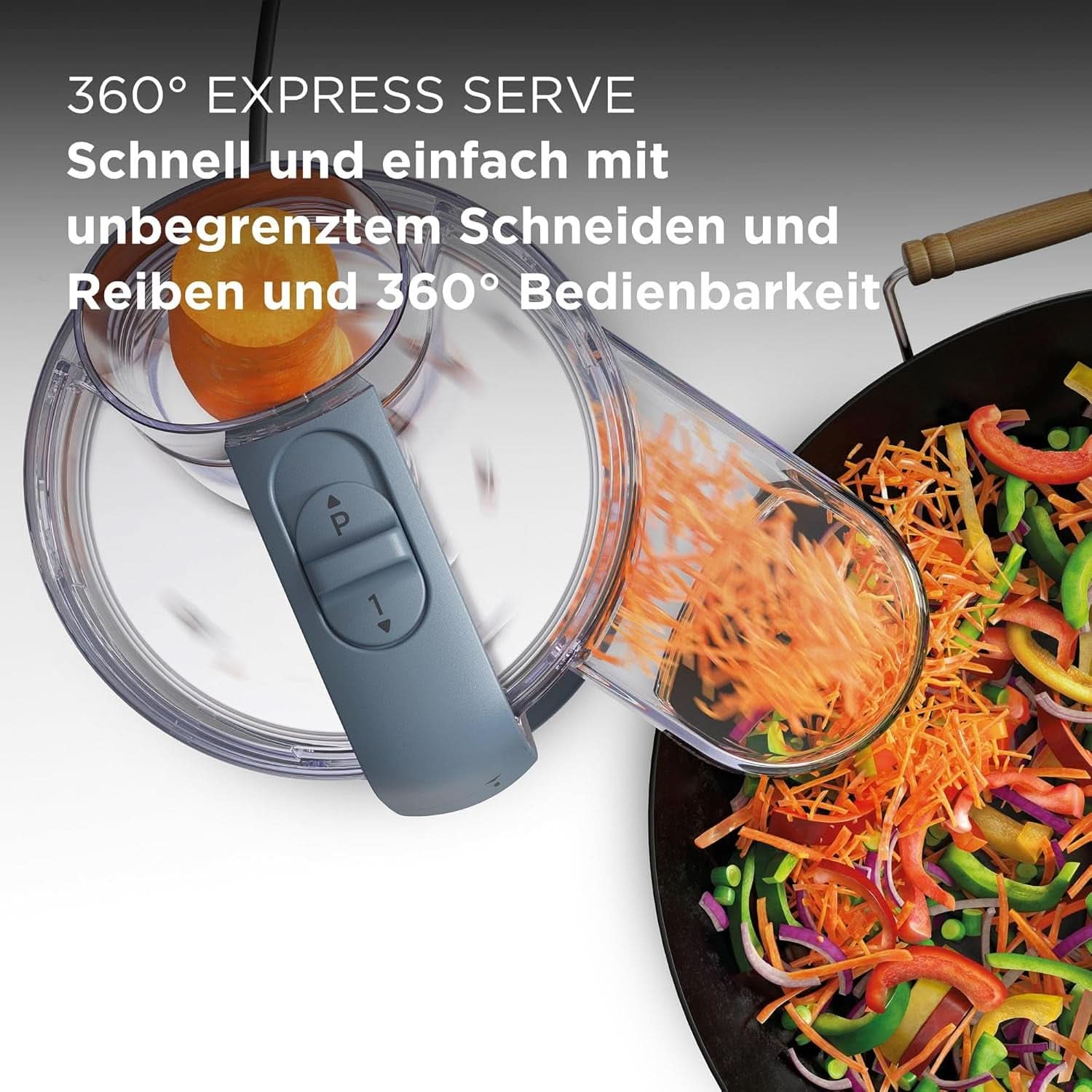 Kenwood Multipro Go FDP22.130GY, Kompakt-Küchenmaschine Nur 30Cm Hoch, Zum Schneiden, Reiben, Pürieren Und Teig Kneten, Express-Serve, 1,3 L Arbeitsbehälter, 650 W, Blau Mama si Copilul Naty Shop