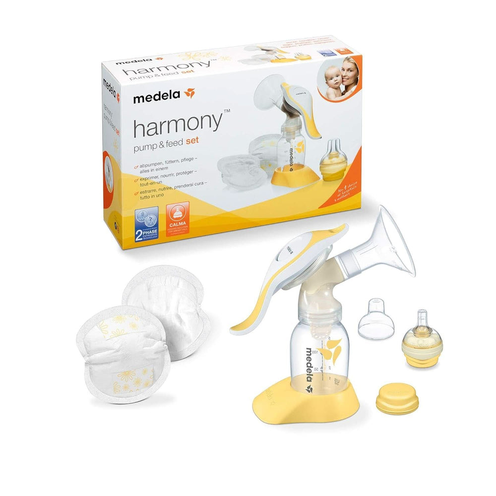 Medela Harmony Handmilchpumpe, Mit Calma-Sauger Und Stilleinlagen Zubehör Essen und Stillen Baby Naty Shop