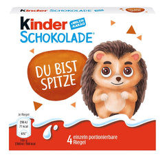 Kinderschokolade (20 x 50 g) – Valentinstagsgeschenk für Sie und Ihn, Karnevals- und Faschingssüßigkeiten – Gefüllte Milchschokoladentafeln – 20 Packungen mit je 4 einzelnen Tafeln