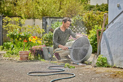 Furtun Gardena EcoLine 1/2 inch, 20 m fără componente de sistem: Furtun de grădină sustenabil fabricat din plastic reciclat, fără ftalați și poluanți, funcție de prindere puternică, rezistent la îngheț și UV (18930-20)