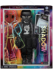 Rainbow High Shadow High - REXX McQueen - Schwarze Modepuppe mit modischem Outfit und mehr als 10 bunten Spielaccessoires - Ideal für Sammler und Kinder von 4-12 Jahren