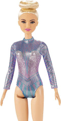 Păpușă Barbie, seria You Can Be Anything, gimnastică ritmică cu păr blond, accesorii, păpușă inclusă, cadou pentru copii, jucărie pentru vârsta de 3 ani și peste, GTN65