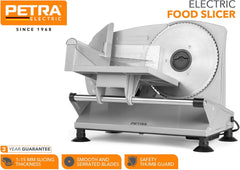 Petra PT4636VDE Multifunktionaler elektrischer Allesschneider, Schnittstärke 1–15 mm, 3 glatte Edelstahlklingen. Aktenvernichter und Schneidemaschinen Naty Shop