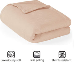 Madison Park Luxuriöse flüssige Baumwolle, hochwertige, weiche, bequeme Decke aus 100 % ringgesponnener Baumwolle für Bett, Couch oder Couch, Blush Full/Queen Quilts & Quilts Naty Shop