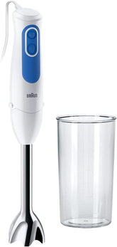 Braun Stabmixer MQ 3000 Smoothie+ – Multiquick 3 Pürierstab Mit Edelstahl Mixfuß, 700 Watt, Inkl 600 Ml Mixbecher, Weiß/Blau Kitchen Naty Shop