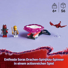 LEGO NINJAGO Soras Drache Spinjitzu-Spinner – Action-Ninja-Spielzeug mit 2 Minifiguren – Kleines Spielset für Kinder – Geschenkidee für Jungen und Mädchen ab 6 Jahren 71824 Bausets Besuchen Sie den LEGO-Store