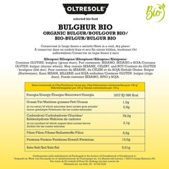 Italienischer Bio-Bulgur 5 kg, Vollkorn, Hartweizen, Weizenschrot, ideal für die Zubereitung von Taboulé und orientalischen Gerichten, praktisches Format