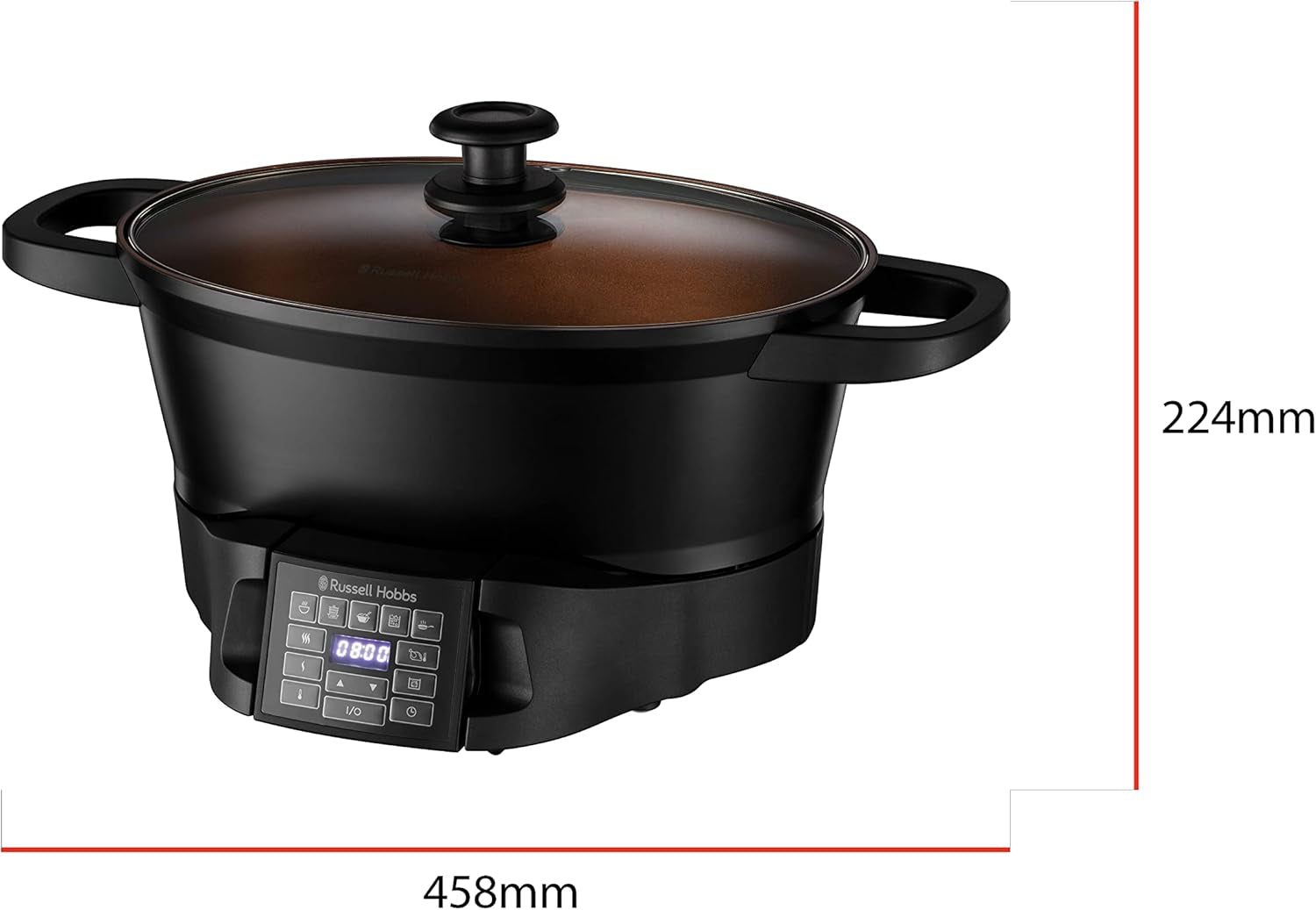 Multicooker Russell Hobbs 6.5L, afișaj digital, 8 funcții de gătit Slow Cooker Naty Shop