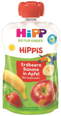HiPP Bio für Kinder HiPPiS Erdbeer-Banane im Apfel – Theo Toucan, 100g