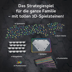 KOSMOS 684006 Einfach geniales 3D mit hochwertigen 3D-Steinen. Neue Möglichkeiten entdecken, Brettspiel für die ganze Familie ab 10 Jahren, Geschenk, Familienspiel für 1-4 Spieler, Partyspiel