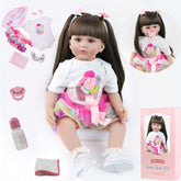 ZIYIUI Păpuși Reborn Baby de 24 de inci, Păpuși realiste cu corp moale, Păpuși Reborn Baby lucrate manual de 60 cm, Cadouri de Crăciun
