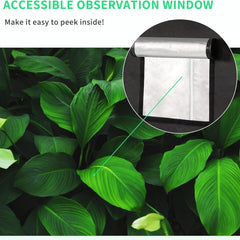 Wachstumszelt, 80 x 80 x 180 cm, Wachstumszelt mit abnehmbarer, wasserdichter Bodenwanne, ideale Größe für Hydrokulturen