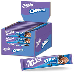 Milka Schokoriegel – Alpenmilchschokolade mit Kakaokeksstücken und feiner Milchcremefüllung – 36 x 37g