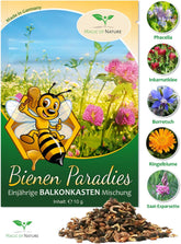 Magic of Nature Balkonkastenmischung – 10 g Samen – bienenfreundliche Pflanzen – einfach zu verwenden – Bienenparadies – 5 einheimische Kulturarten – geeignet für Blumenkästen und Pflanzgefäße