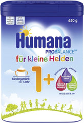 Humana Kindergetränk 1+, ab 1 Jahr, Milchpulver für Kindermilch, nährstoffreiche Milch für Kleinkinder, als gelegentliches Milchgetränk oder zur Mahlzeit, 650 g