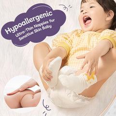 Scutece pentru nou-născuți, ecologice, mărimea 1 (3-5 kg), ultra subțiri, moi și hipoalergenice pentru piele sensibilă, protecție 3D împotriva scurgerilor, uzură premium de zi și de noapte, indicator de umezeală, 180 bucăți