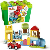 LEGO 10914 DUPLO Deluxe Brick Box, jucărie educativă cu cărămizi și cutie de depozitare, cutie creativă pentru bebeluși și copii mici de la 1,5 la 3 ani, set cadou Seturi de constructie Besuche den LEGO-Store Singur Cutie de piatră Classic Deluxe
