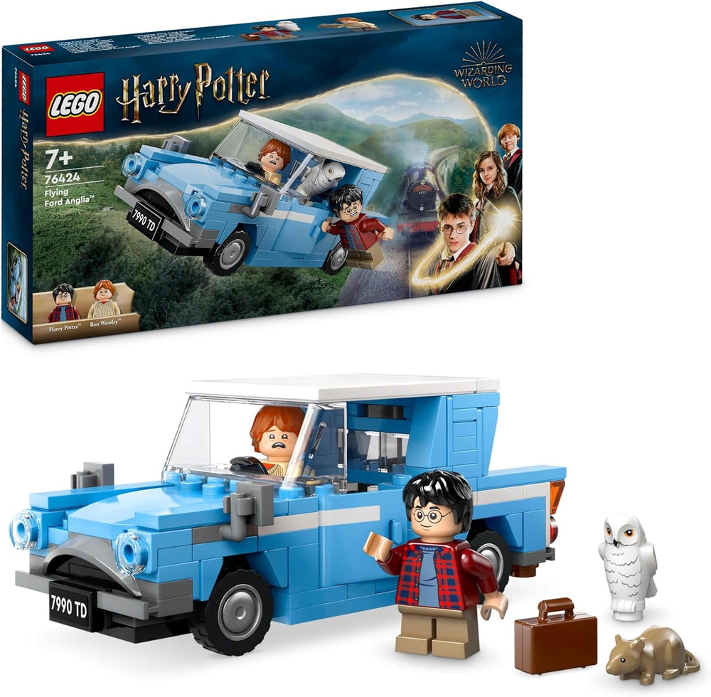 LEGO Harry Potter Flying Ford England Bauspielzeugauto für Kinder Geschenk für Jungen, Mädchen und alle Fans ab 7 Jahren 2 Minifiguren-Set inklusive Ron Weasley Rollenspiel 76424 Bausets Besuchen Sie den LEGO-Store Default Title