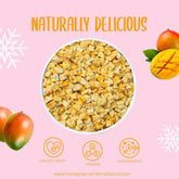 Bucăți de mango liofilizat 100g - Fructe liofilizate - Fructe uscate liofilizate - Mango uscat - Perfect pentru gustări, coacere, muesli, smoothie-uri și deserturi Produse deshidratate Naty Shop