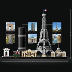 LEGO Architecture Paris, Eiffelturm, Champs-Élysées und Louvre Modellbausatz, Skyline-Kollektion, Wohn- und Bürodekorationen, Geschenkideen für Sammler, Männer und Frauen 21044 Bausätze Besuchen Sie den LEGO-Store