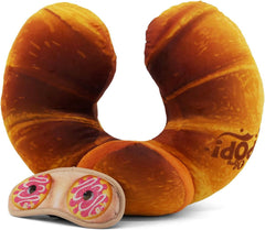 Pernă de gât și mască de somn Croissant, portocalie Perne calatorie Naty Shop