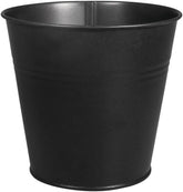 Rayher 25194576 Ghiveci metalic pentru știft și cui Rayher, diametru 13 cm, înălțime 12 cm, negru