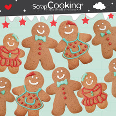 ScrapCooking - 4 Forme de Biscuiți Omuleț de Turtă Dulce - Forme de Biscuiți de Crăciun din Oțel Inoxidabil - Forme de Biscuiți Omuleț de Turtă Dulce - Accesorii de Coacere Design Tort - 2081
