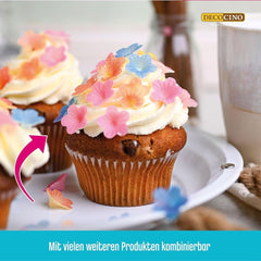 DECOCINO Oblaten-Blumen Pastell - Essbare Blüten Aus Esspapier, Ideal Zum Dekorieren Von Hochzeits-Torten, Geburtstags-Kuchen, Cupcakes Uvm. Glasuren und Dekor Naty Shop