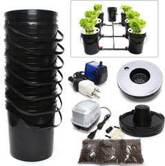 Hydroponisches System DWC 5-Gallonen-Hydrokultur-Anbausystem-Kit 20 l x 7 Eimer Hydrokultur-Anbausystem für den Innenbereich, Multi-Barrel-Hydrokultur-Maschinen-Tropfbewässerungssystem