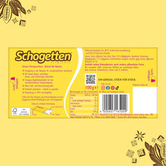 Schogetten für Kinder, Tafelschokolade 100g, Milchschokolade mit cremiger Milchfüllung, praktisch portioniert. Eine Delikatesse. Stück für Stück.
