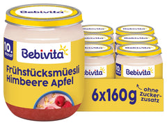 Frühstücksmüsli mit Himbeeren und Äpfeln, 160g, 6er Pack (6 x 160g)