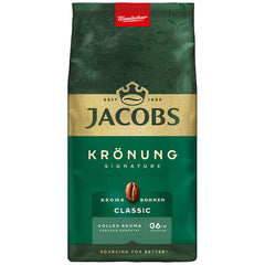 Jacobs Krönung Aroma Beans Classic, aromă completă, nuci, note citrice, boabe Arabica & Robusta, intensitate 6/10, ideal pentru cafeaua clasică Cafea Naty Shop 500 grame Krönung